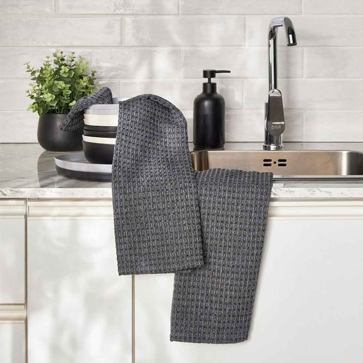 ست 2 عددی دستمال آشپزخانه هوم سنتر مدل Home Centre Charcoal